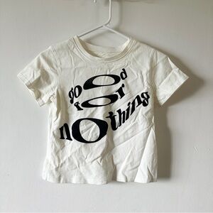 White cotton letter t-shirt